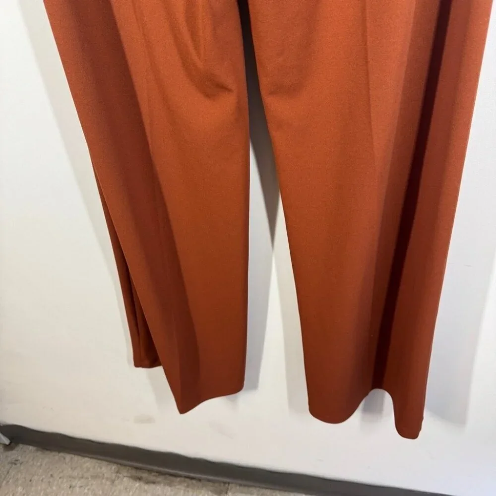 Mara’s Collection Rust Orange Pants Sleek Straight Leg Workwear Size Medium